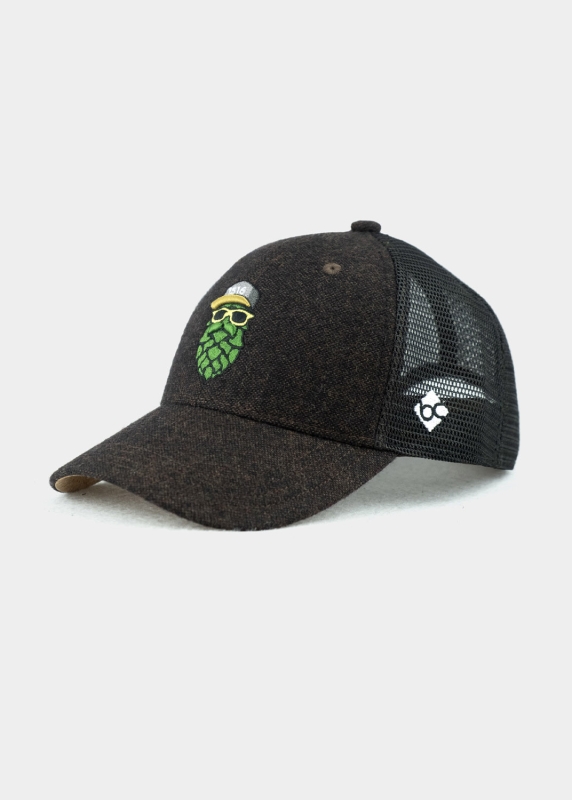 Cap "Hopfinator" - dunkelbraun (Curved)